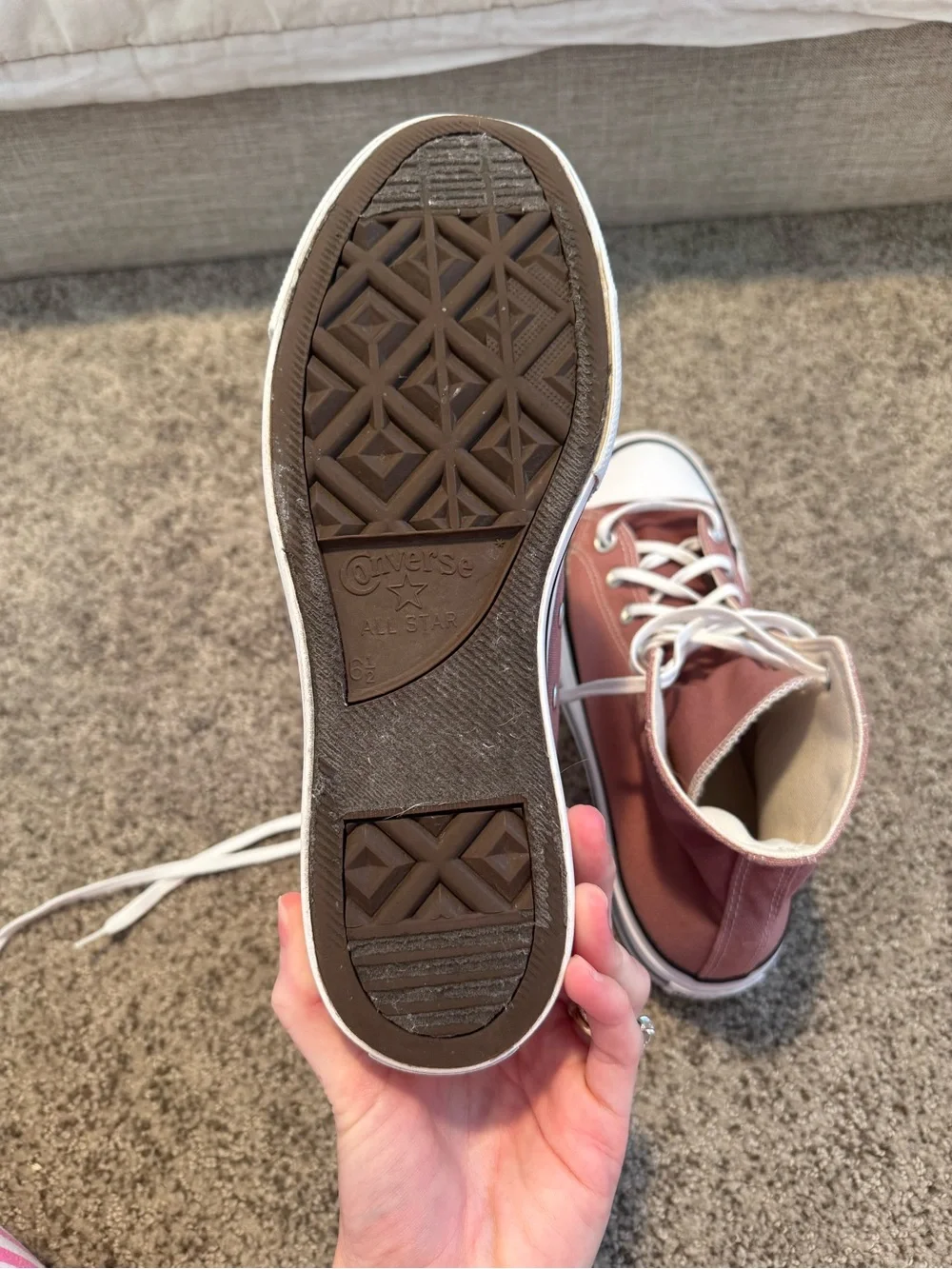 Converse High Top Platform Sneakers - Rose Mauve - Picture 5 of 6